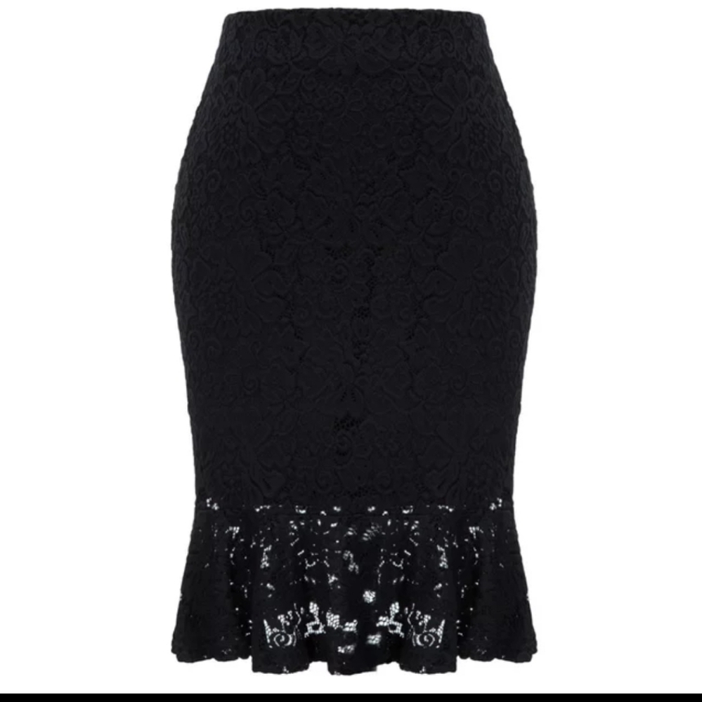 Black Lace Skirt